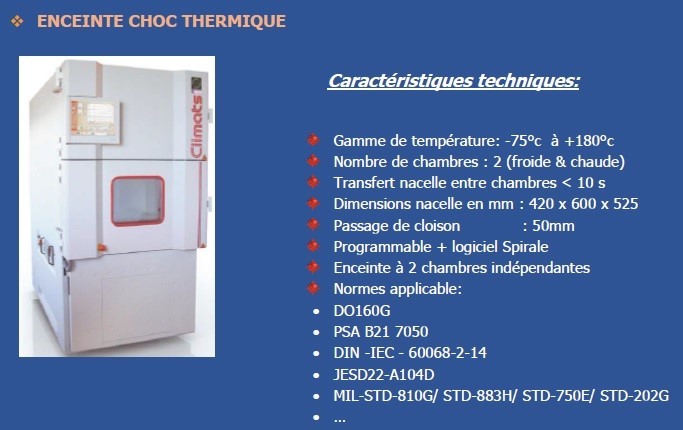 cdetech choc thermique